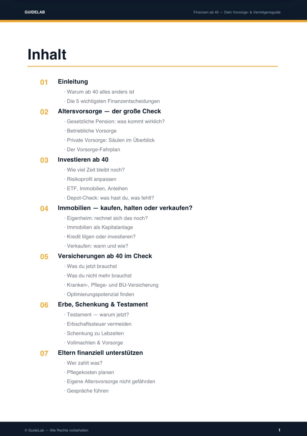 Finanzen ab 40 – Guide
