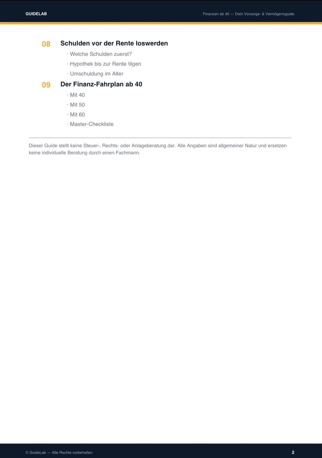 Finanzen ab 40 – Guide