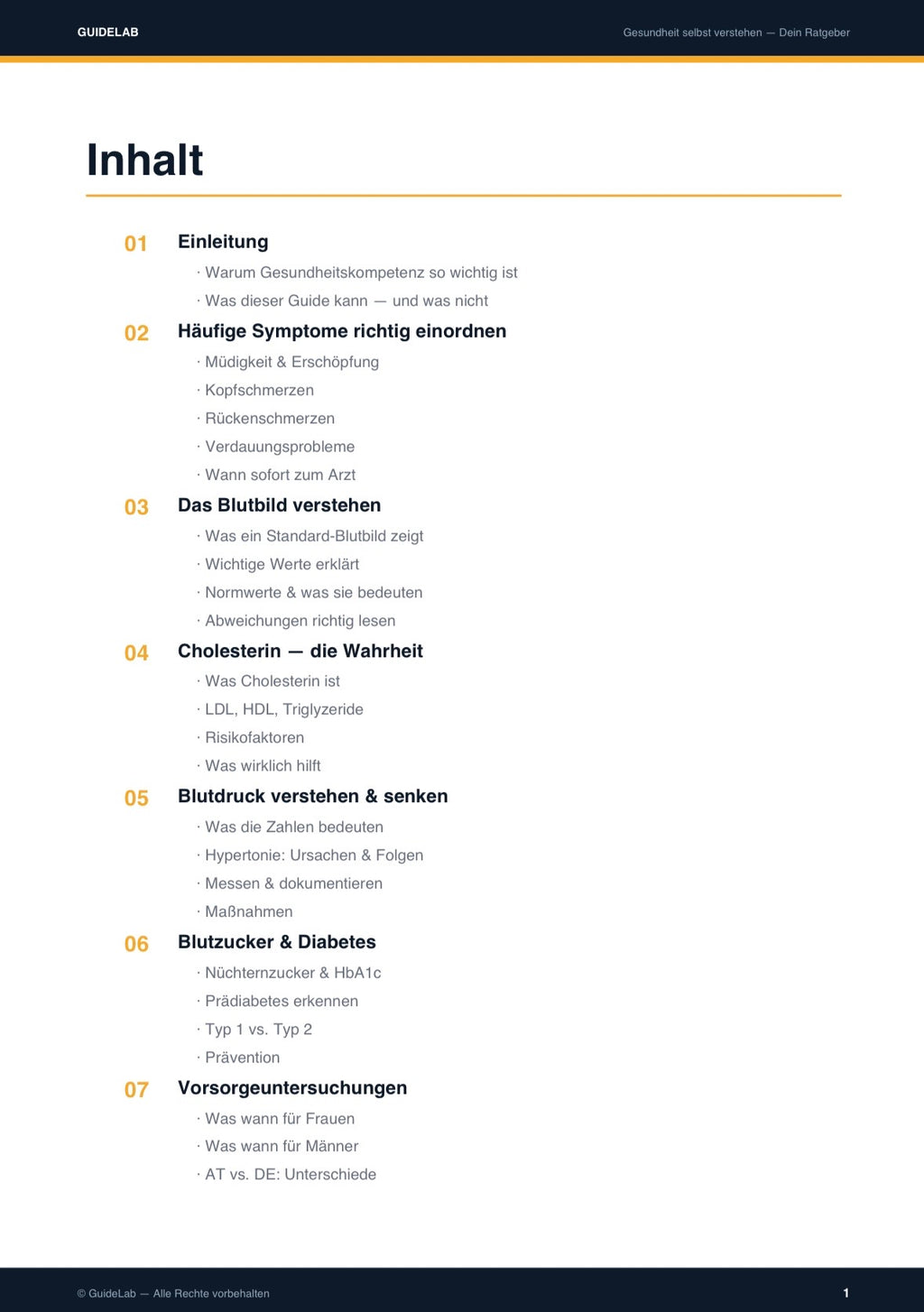 Gesundheit selbst verstehen – Guide