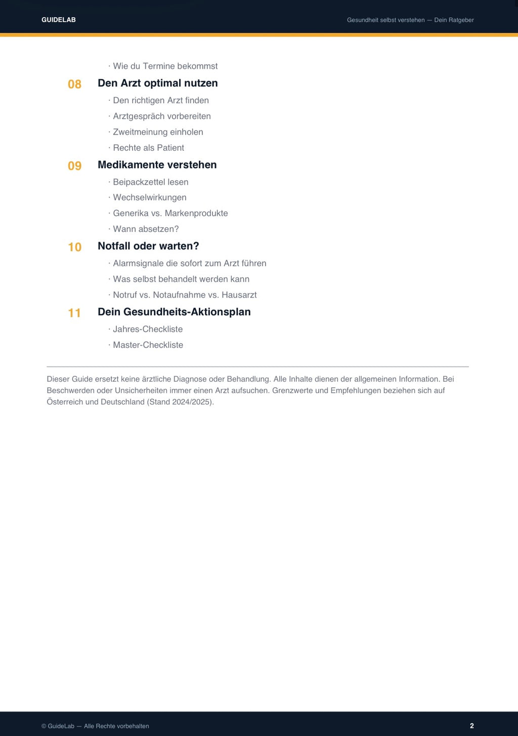 Gesundheit selbst verstehen – Guide
