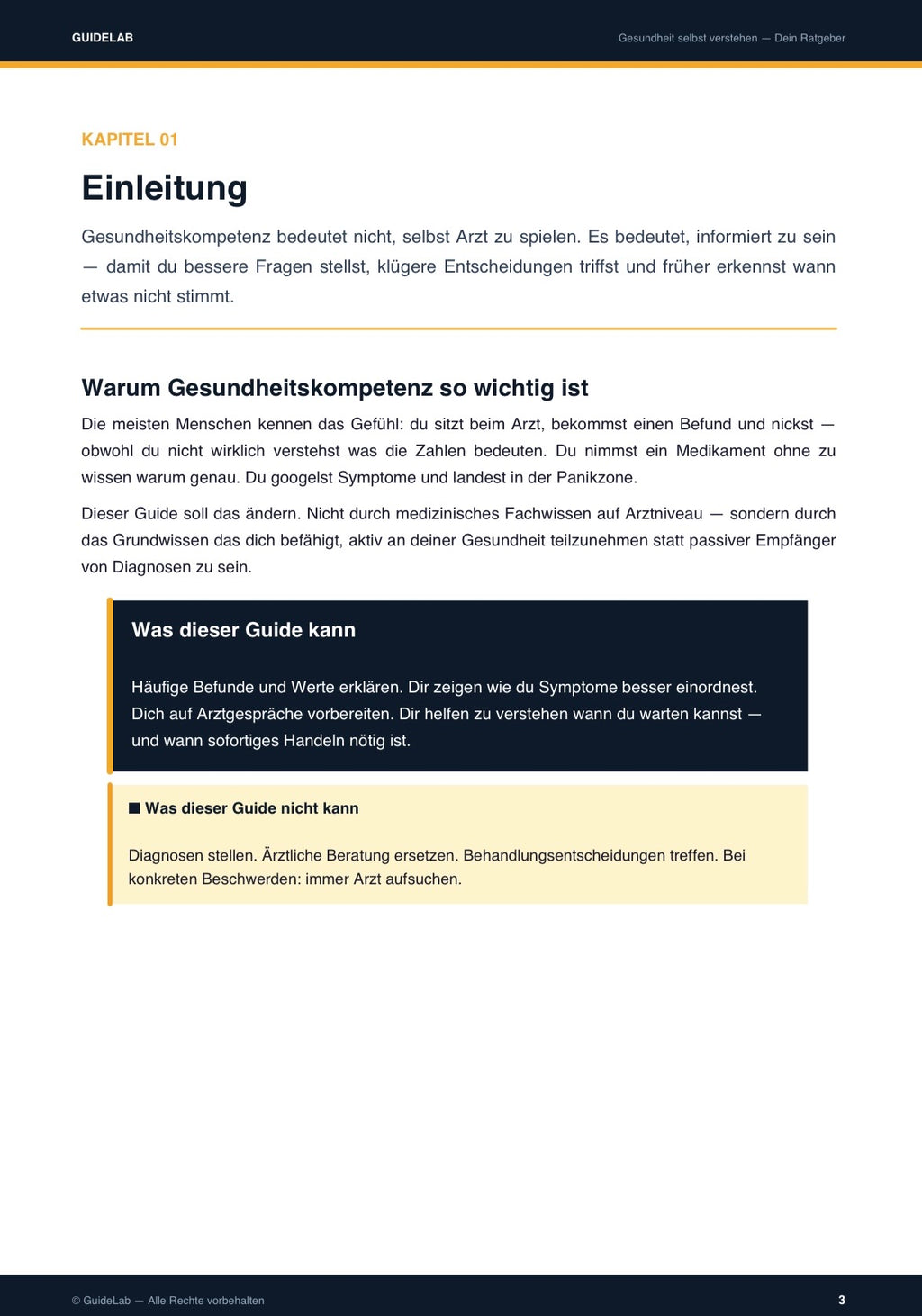 Gesundheit selbst verstehen – Guide